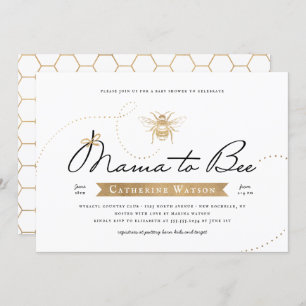 Invitation La Mama d'or au Baby shower