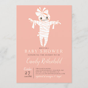 Invitation La maman doit être Baby shower d'Halloween