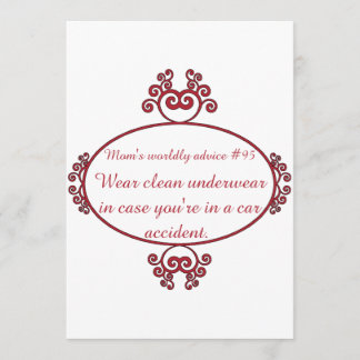 Invitation La maman drôle cite sur des T-shirts et des