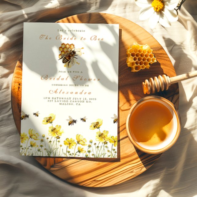 Invitation La mariée à la douche fleurie (Créateur téléchargé)