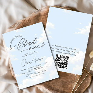Invitation La Mariée Code QR est sur Cloud Neuf Fêtes des mar