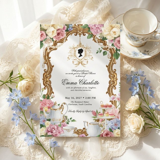 Invitation La mariée de la saison Regency Bridal Shower (Créateur téléchargé)