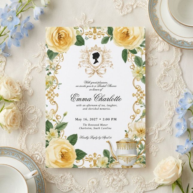 Invitation La mariée de la saison Regency Bridal Shower (Créateur téléchargé)