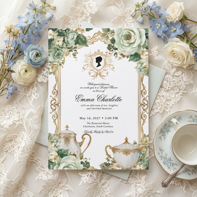 Invitation La mariée de la saison Regency Bridal Shower (Créateur téléchargé)