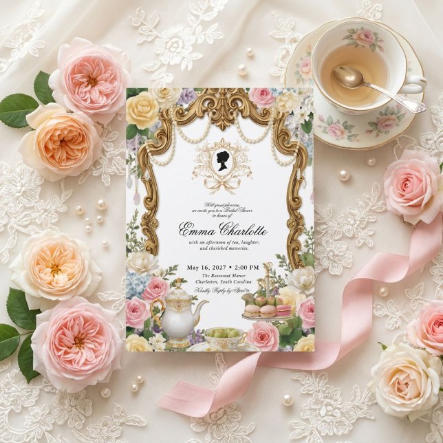 Invitation La mariée de la saison Regency Bridal Shower (Créateur téléchargé)