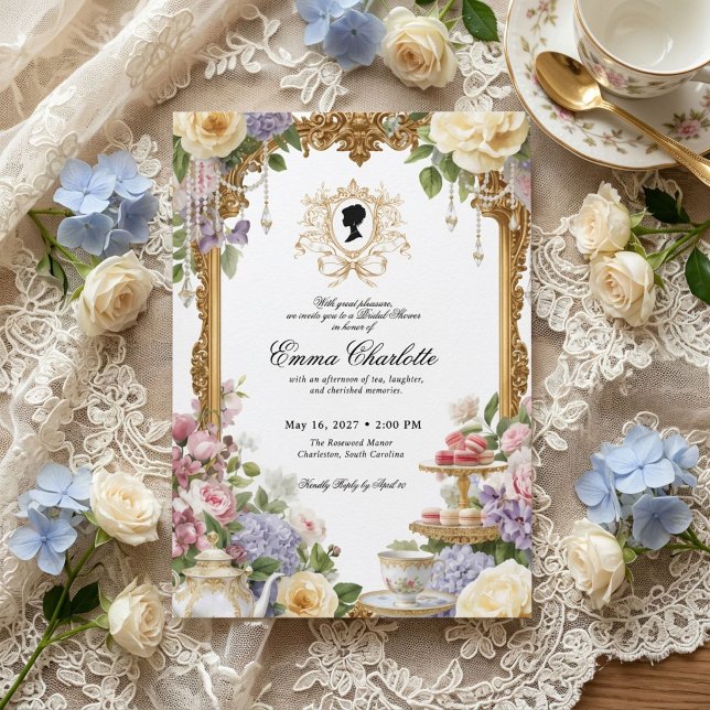 Invitation La mariée de la saison Regency Bridal Shower (Créateur téléchargé)