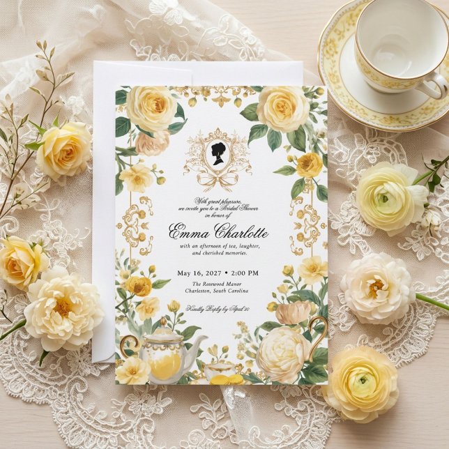 Invitation La mariée de la saison Regency Bridal Shower (Créateur téléchargé)
