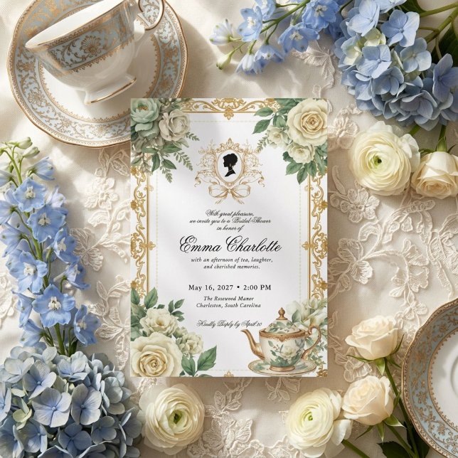 Invitation La mariée de la saison Regency Bridal Shower (Créateur téléchargé)