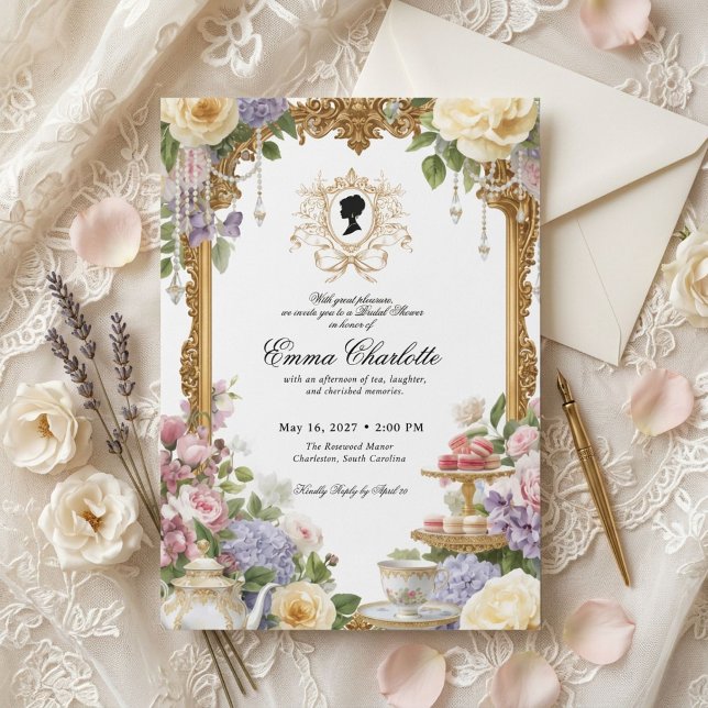 Invitation La mariée de la saison Regency Bridal Shower (Créateur téléchargé)