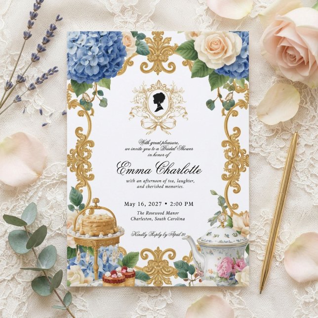 Invitation La mariée de la saison Regency Bridal Shower (Créateur téléchargé)