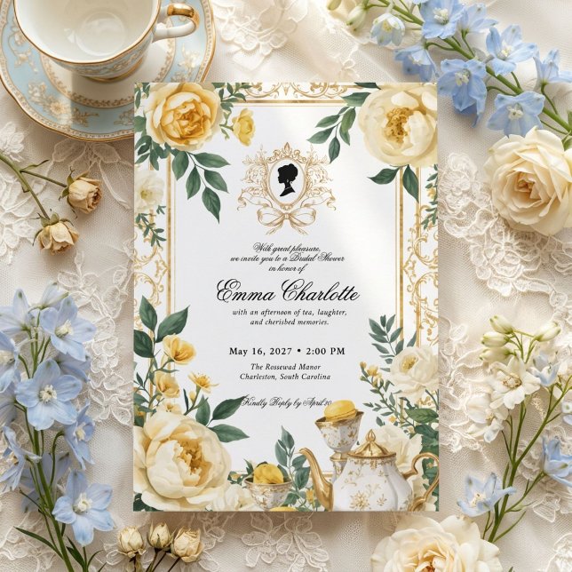 Invitation La mariée de la saison Regency Bridal Shower (Créateur téléchargé)