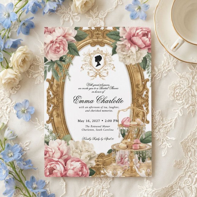 Invitation La mariée de la saison Regency Bridal Shower (Créateur téléchargé)