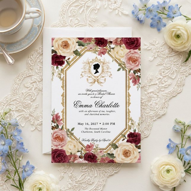 Invitation La mariée de la saison Regency Bridal Shower (Créateur téléchargé)