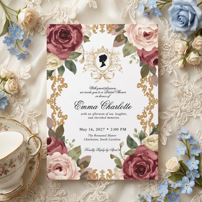 Invitation La mariée de la saison Regency Bridal Shower (Créateur téléchargé)