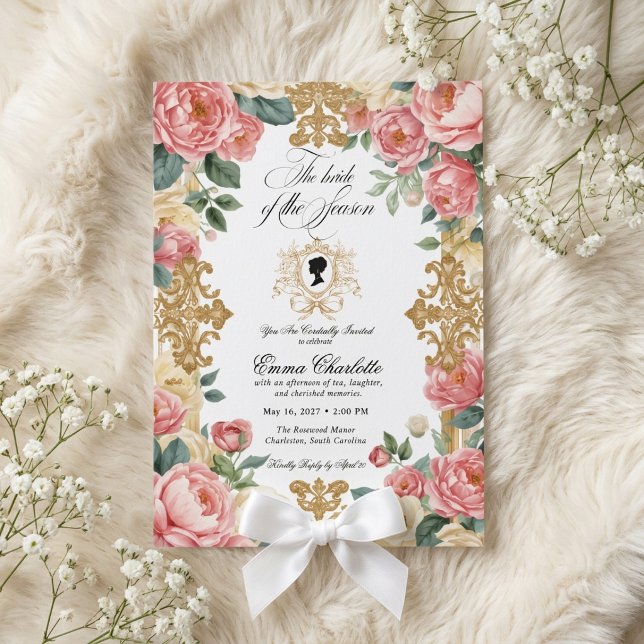 Invitation La mariée de la saison Regency Bridal Shower (Créateur téléchargé)
