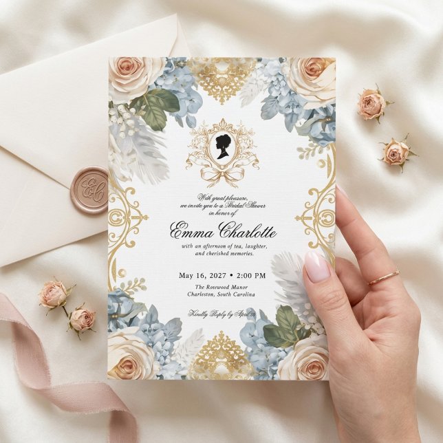 Invitation La mariée de la saison Regency Bridal Shower (Créateur téléchargé)