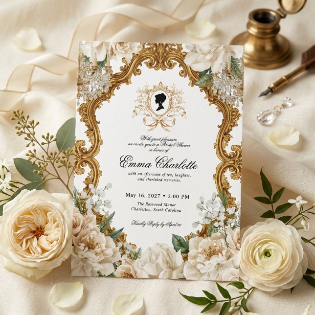 Invitation La mariée de la saison Regency Bridal Shower (Créateur téléchargé)