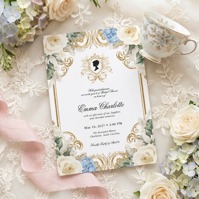 Invitation La mariée de la saison Regency Bridal Shower (Créateur téléchargé)