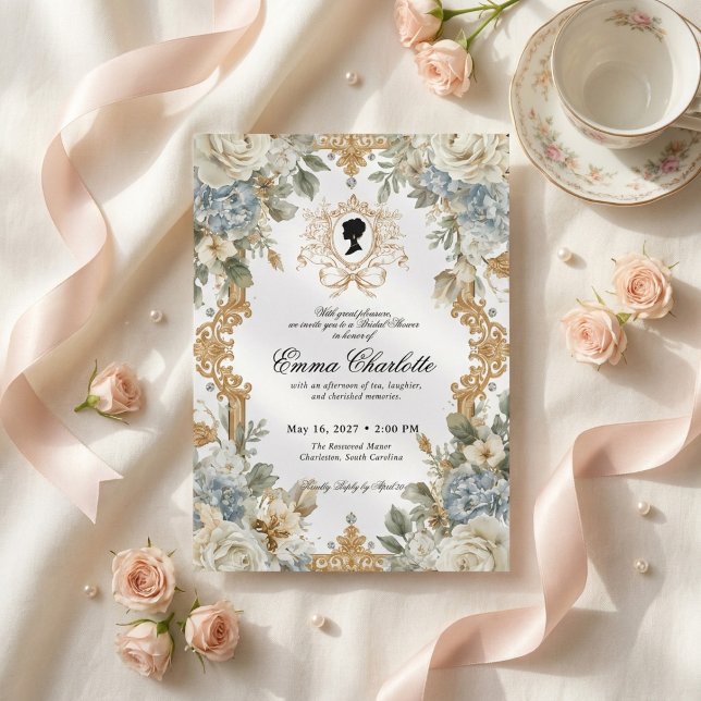 Invitation La mariée de la saison Regency Bridal Shower (Créateur téléchargé)