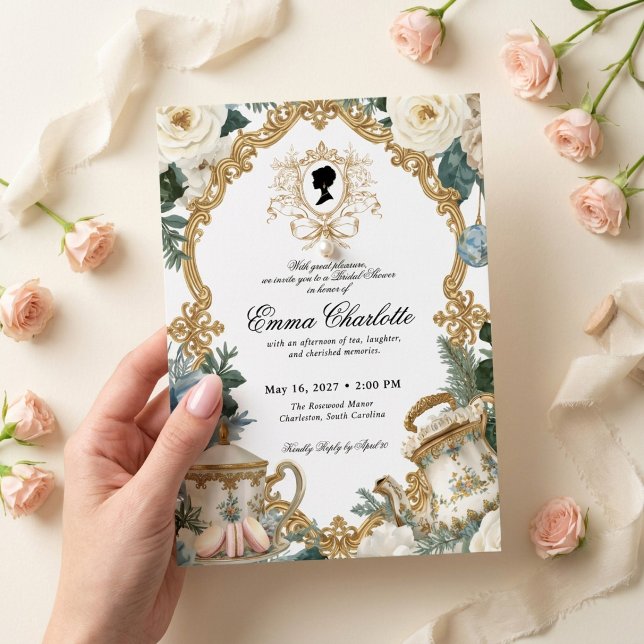 Invitation La mariée de la saison Regency Bridal Shower (Créateur téléchargé)