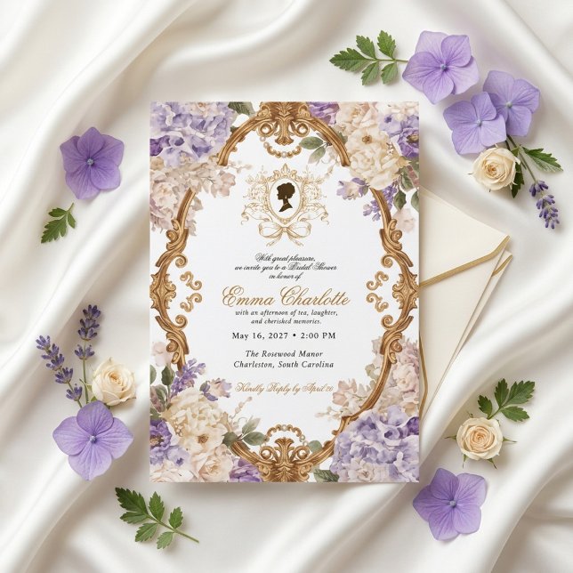Invitation La mariée de la saison Regency Bridal Shower (Créateur téléchargé)