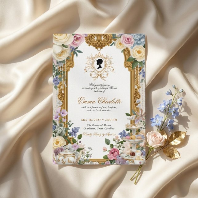 Invitation La mariée de la saison Regency Bridal Shower (Créateur téléchargé)