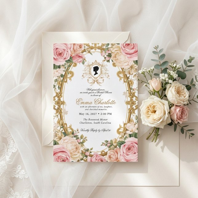 Invitation La mariée de la saison Regency Bridal Shower (Créateur téléchargé)