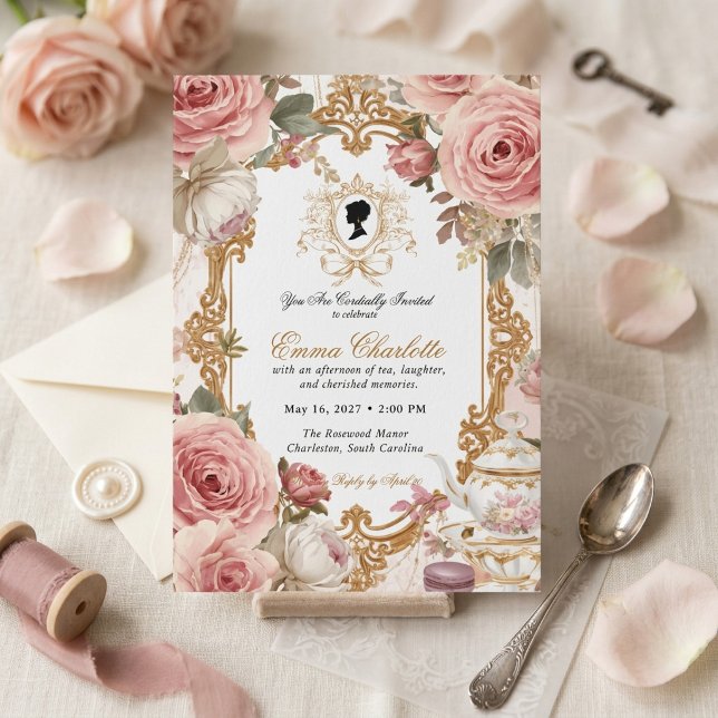 Invitation La mariée de la saison Regency Bridal Shower (Créateur téléchargé)