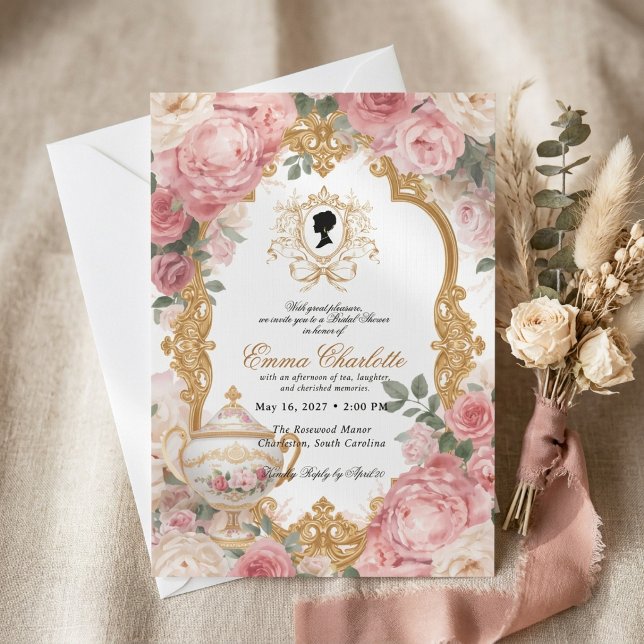 Invitation La mariée de la saison Regency Bridal Shower (Créateur téléchargé)