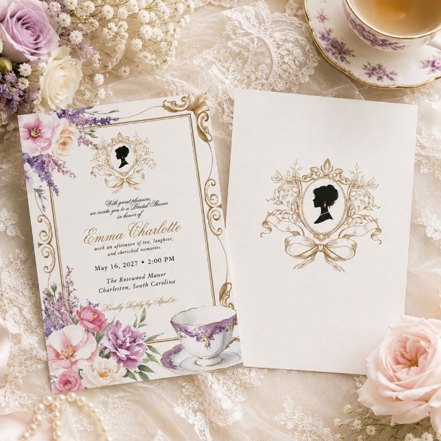 Invitation La mariée de la saison Regency Bridal Shower (Créateur téléchargé)