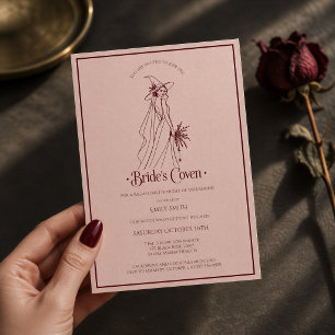 Invitation La Mariée de la Sorcière Coven Dentelle Enterremen
