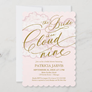 Invitation La mariée est sur un nuage QR Code Enterrement de