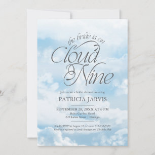 Invitation La mariée est sur un nuage QR Code Enterrement de