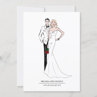Invitation La mariée et la mariée de mode