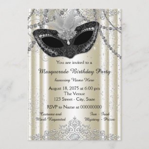 Invitation La mascarade de l'ivoire et de la perle noire