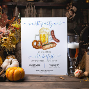 Invitation La Meilleure Fête de Saucisses Oktoberfest Moderne