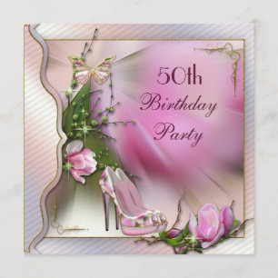 Invitation La mode chausse anniversaire de papillon de
