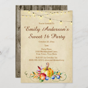 Invitation La moisson et les fruits 16 ans