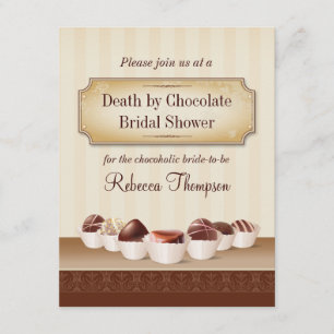Invitation La mort par la Fête de la mariée de chocolat