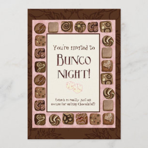 Invitation La mort par l'invitation de partie de Bunco de