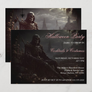 Invitation La Mort Suit L'Invitation Du Parti Halloween