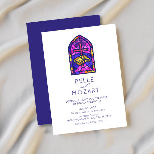 Invitation La mosaïque de l'église fenêtre croix de la bible 