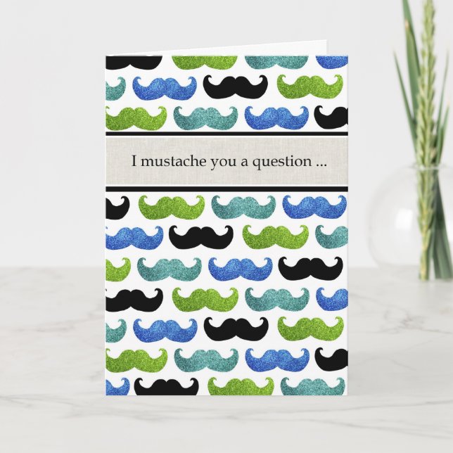 Invitation La moustache I vous une question vous serez mon (Devant)