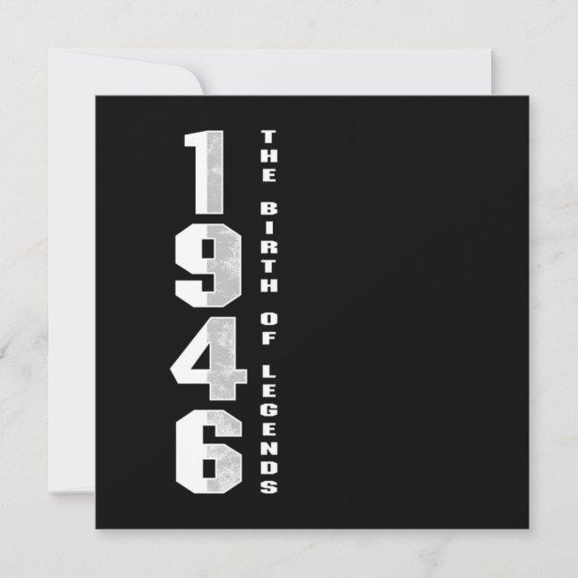 Invitation La naissance des légendes 1946 76 e anniversaire C (Devant)