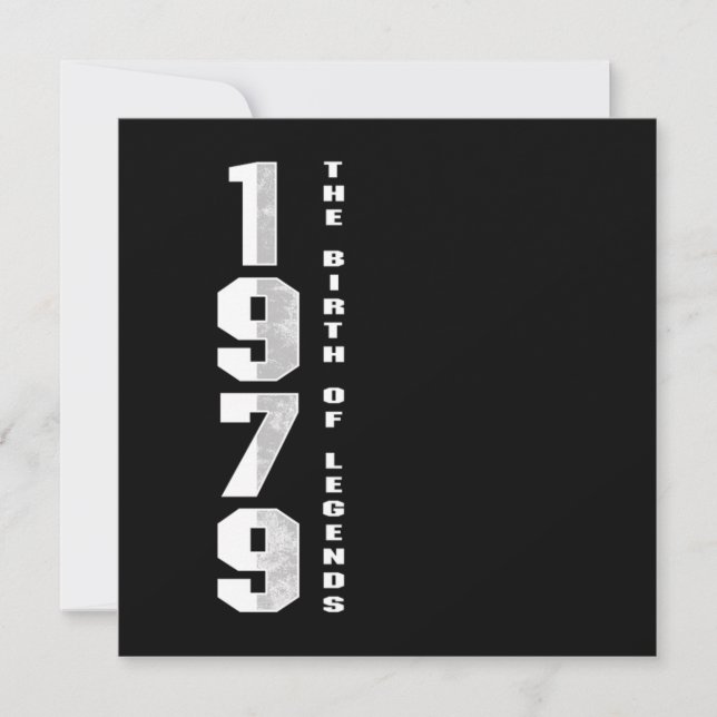Invitation La naissance des légendes 1979 41 st Cadeau d'anni (Devant)