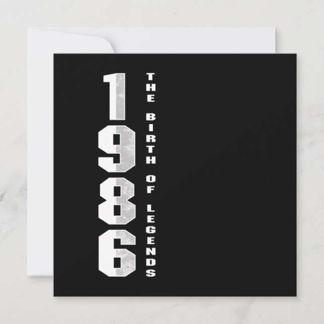 Invitation La naissance des légendes 1986 34 e anniversaire C (Devant)