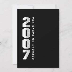 Invitation La naissance des légendes 2007 13 e cadeau d'anniv