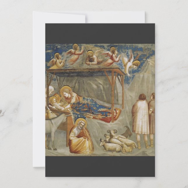 Invitation La Nativité de Jésus Christ par Giotto (Devant)