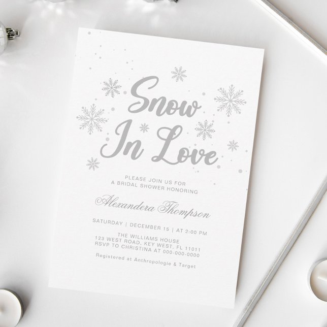 Invitation La neige en amour Fête des mariées d'hiver (Créateur téléchargé)