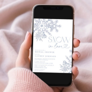 Invitation La neige en amour Flube de neige Fête des mariées
